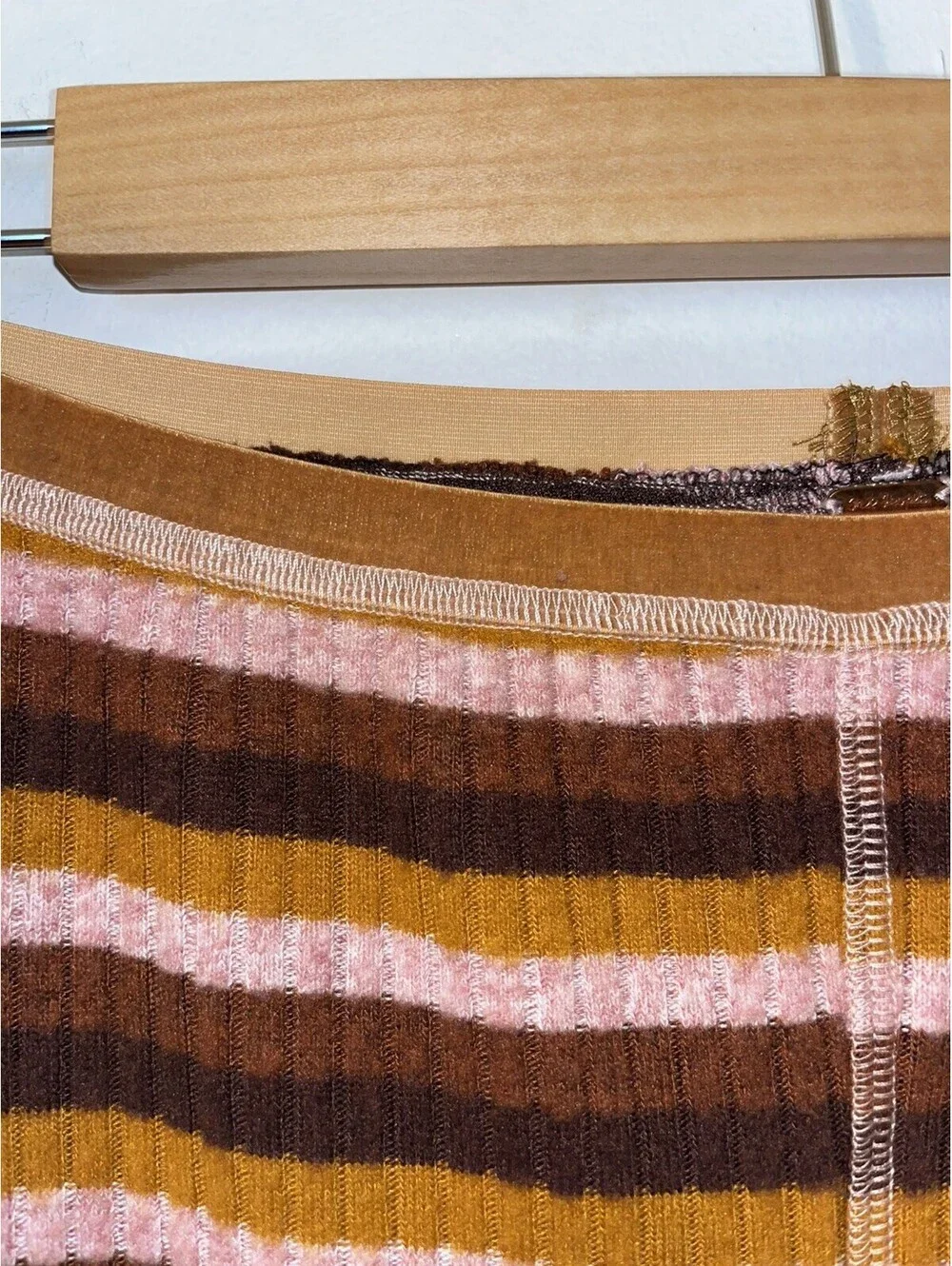 Free People Scrunch And Snuggle Multicolor Striped Lounge Leggings Size Medium